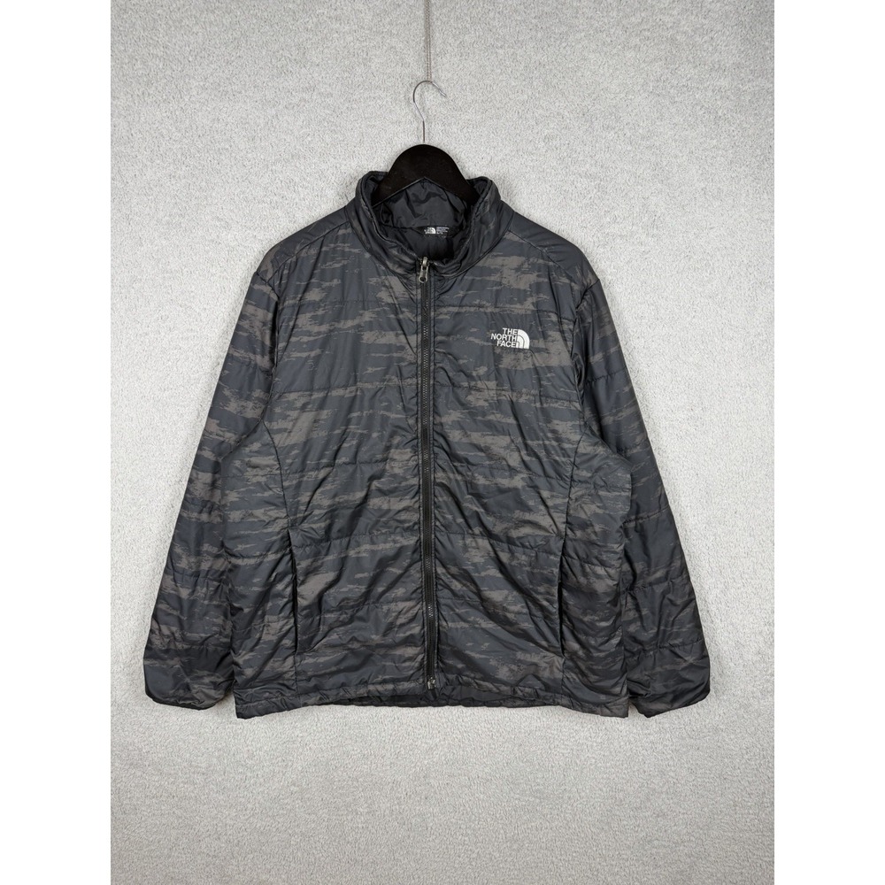 The North Face Men's Size XL‎ Puffer Liner Jacket Black Camo Full Zip Polyester
